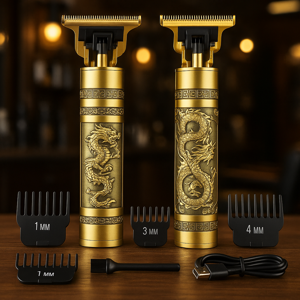 💈Afeitador Inalámbrica con Diseño de Dragón Dorado💈