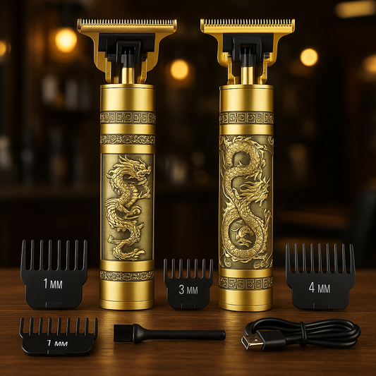 💈Afeitador Inalámbrica con Diseño de Dragón Dorado💈